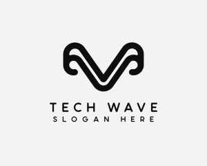 Modern - Modern Digital Curve logo design