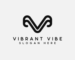 Modern Digital Curve logo design