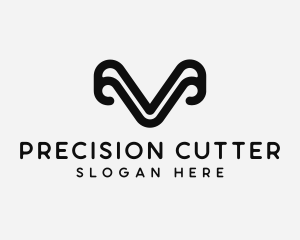 Modern Digital Curve logo design