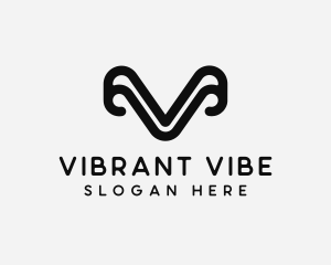 Modern Digital Curve logo design