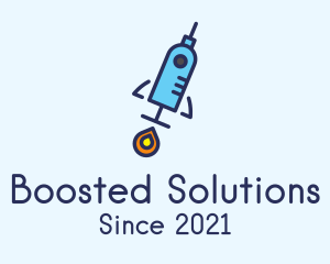 Booster - Medical Vaccine Rocket logo design
