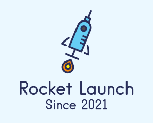 Medical Vaccine Rocket logo design