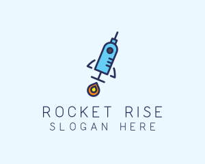 Medical Vaccine Rocket logo design