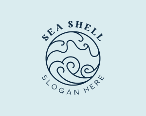 Sea Surfing Beach logo design