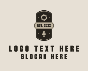 Logging - Circular Saw Emblem logo design