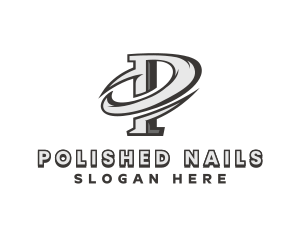 Sharp Swoosh Letter P logo design