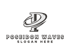 Sharp Swoosh Letter P logo design