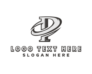 Security - Sharp Swoosh Letter P logo design