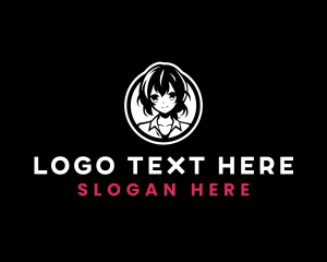 Woman Anime Gaming Logo