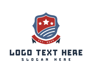 Football - Sports League Shield Banner logo design