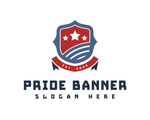 Sports League Shield Banner logo design