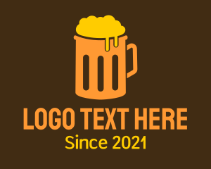 Beer Glass - Simple Beer Mug logo design