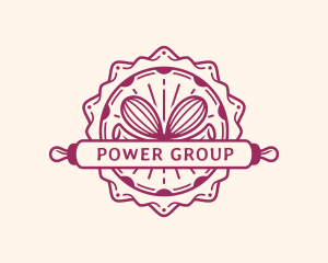 Patisserie - Pastry Whisk Rolling Pin logo design