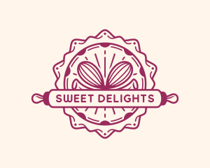 Pastry Whisk Rolling Pin logo design