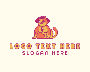 Kitten - Cat Animal Grooming logo design