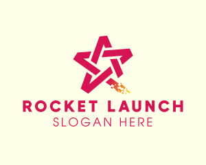 Rocket - Modern Star Rocket logo design