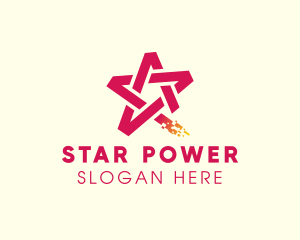 Celebrity - Modern Star Rocket logo design