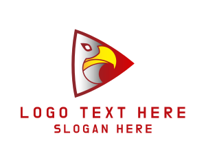 Birdwatcher - Eagle Play Button logo design