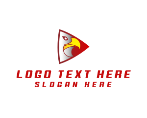 Avian - Eagle Play Button logo design