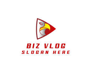 Eagle Play Button  logo design