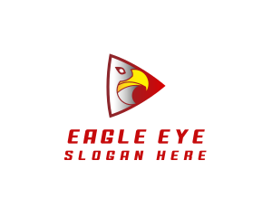 Eagle Play Button  logo design