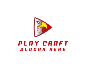 Eagle Play Button  logo design