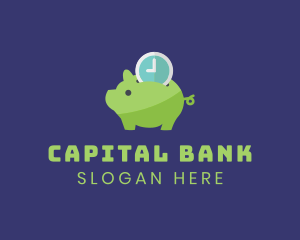 Bank - Time Deposit Piggy Bank logo design