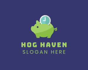 Hog - Time Deposit Piggy Bank logo design