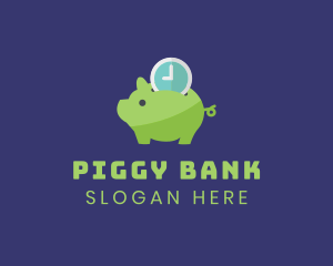 Piggy - Time Deposit Piggy Bank logo design