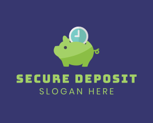 Time Deposit Piggy Bank  logo design