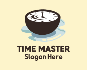 Clock Bowl Time logo design