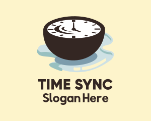 Clock Bowl Time logo design