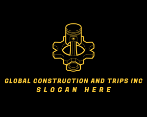 Repairman - Gear Piston Mechanic logo design