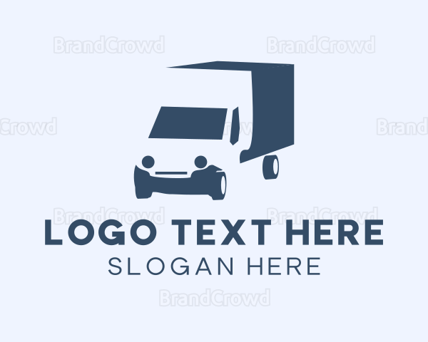 Blue Truck Vehicle Logo