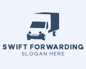 Blue Truck Vehicle  logo design