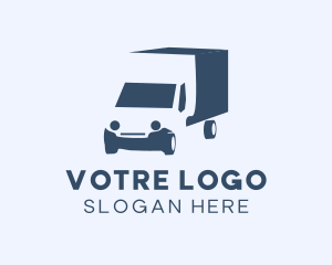 Express - Blue Truck Vehicle logo design