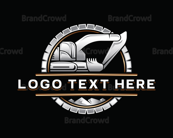 Excavator Industrial Machinery Logo