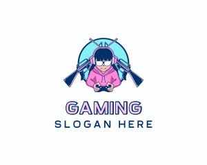 Competitive - Girl Gun Gaming logo design