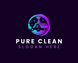 Clean Housekeeping Sanitation logo design