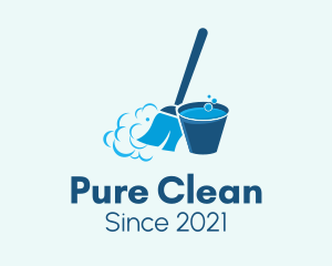 Broom Cleaning Basin  logo design