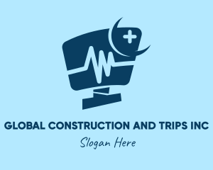 Hospital - Night Medical Monitor logo design
