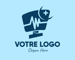 Ecg - Night Medical Monitor logo design