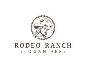 Cowgirl Rodeo Saloon logo design