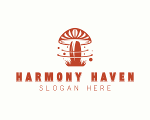 Shiitake Mushroom Holistic logo design