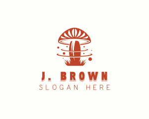 Shrooms - Shiitake Mushroom Holistic logo design