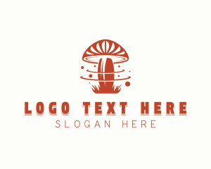 Fungus - Shiitake Mushroom Holistic logo design