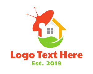 Real Estate - UFO Leaf House logo design
