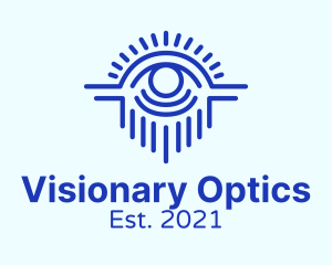 Optometry - Blue Mystical Eye logo design