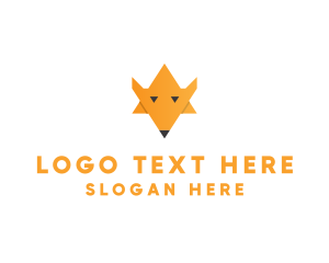 Orange Fox - Fox Sheriff Star logo design