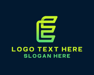 Letter E - Gradient Modern Letter E logo design